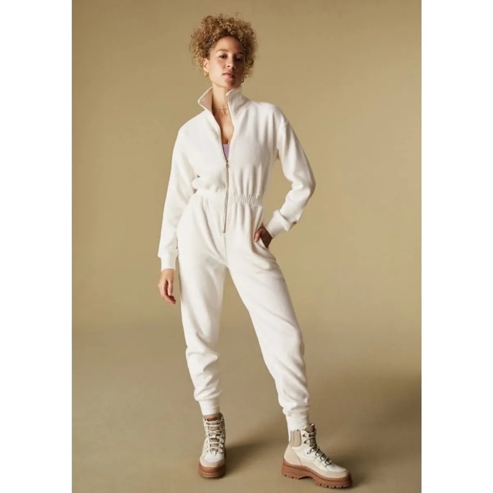 White Cozy Warm Jumpsuit